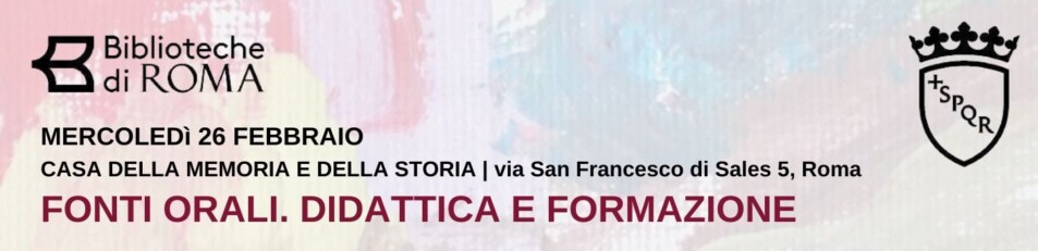 Fonti orali. Didattica e formazione